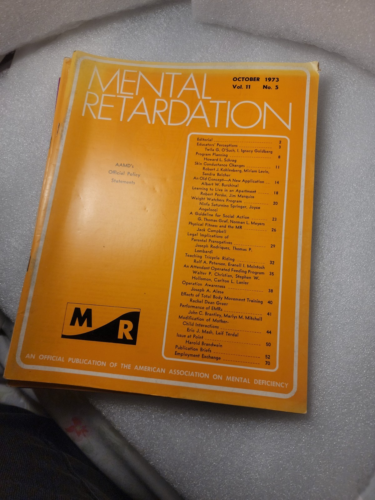 12pcs LOT! RARE FIND! Mental Retardation AAMD Magazines Publications
