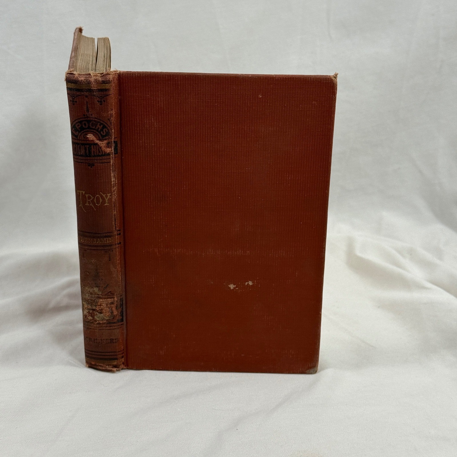 Charles Scribner’s Sons Troy Ancient History Book 1916 Red Fair Fold-out Map