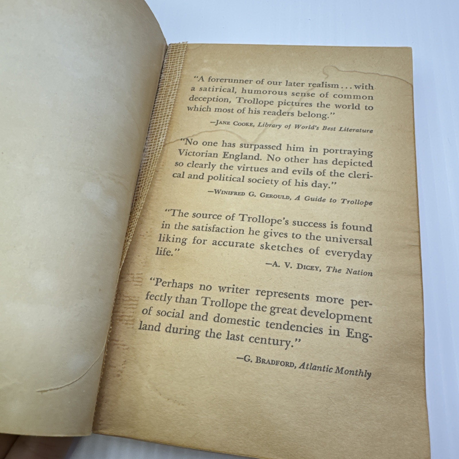 The Warden Anthony Trollope Paperback 1962 Washington Square Press