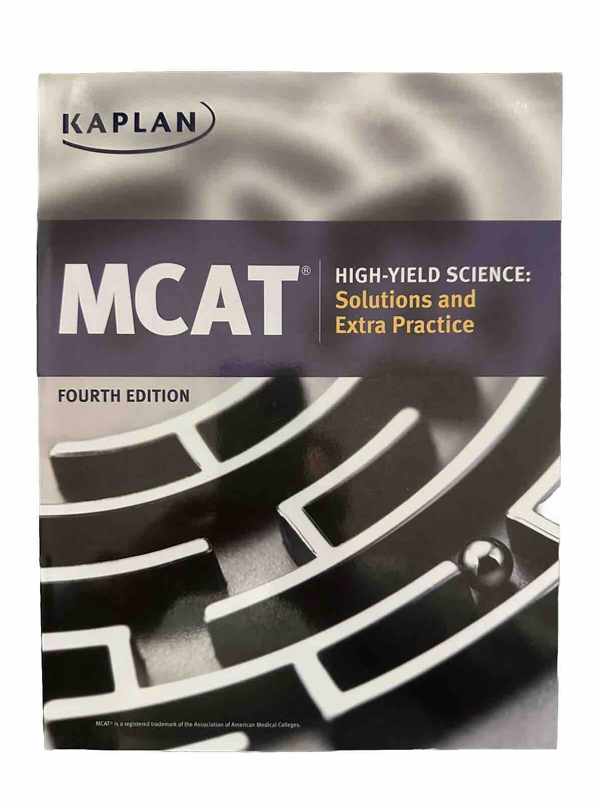 KAPLAN MCAT HIGH-YIELD SCIENCE: SOLUTIONS AND EXTRA *Excellent Condition*