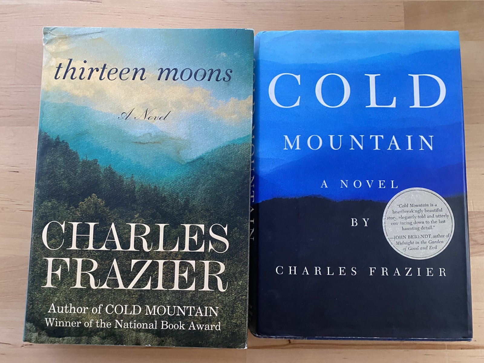 Lot of 2 Charles Frazier HC Historical Fiction Cold Mountain Thirteen Moons