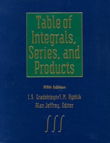 Table of Integrals, Series and Products, Corrected and Enlarged Edition