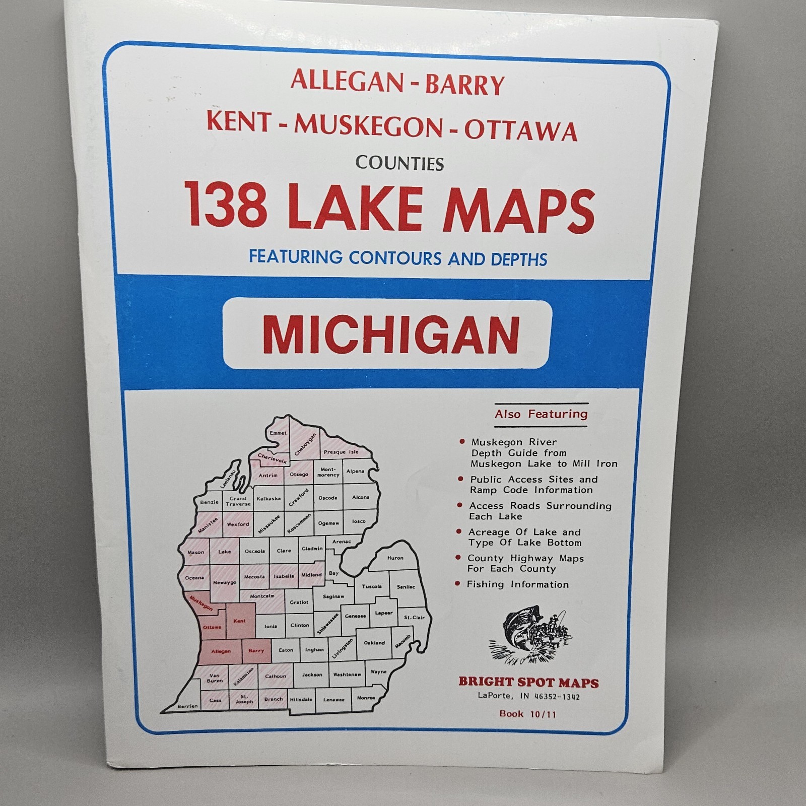 Allegan Barry Kent Muskegon Ottawa 138 Lake Maps Michigan Bright Spot Maps