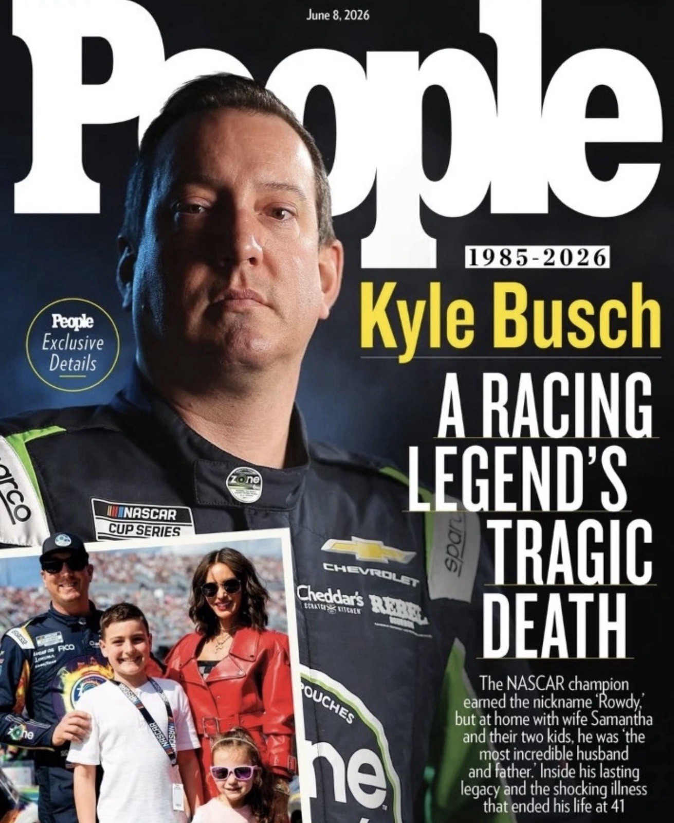 KYLE BUSCH 1985-2026 RACING LEGEND NASCAR – PEOPLE MAGAZINE – JUNE 8 2026
