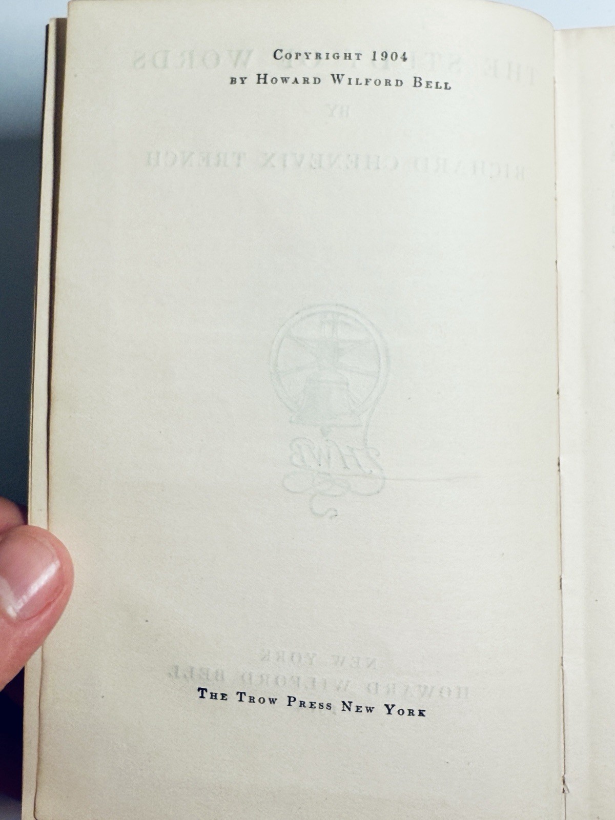 The Study of Words Richard Chenevix Trench 1904 Howard Wilford Bell HC
