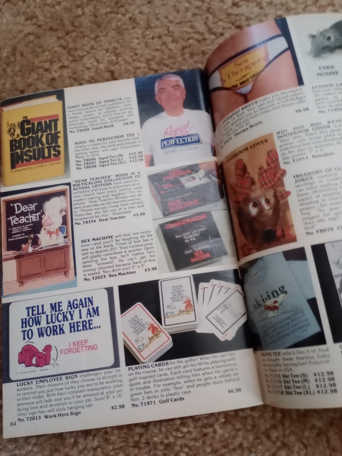 Funny Side Up 89/90 catalog Egyptian tomb cover 80 pages