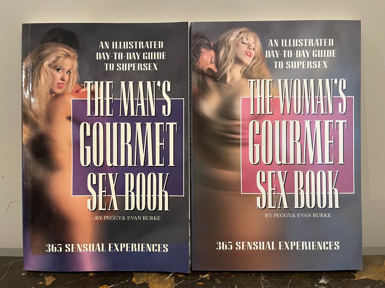 The Mans & Womans Gourmet Sex Book set of 2 By Peggy & Evan Burke Paperback NEW!