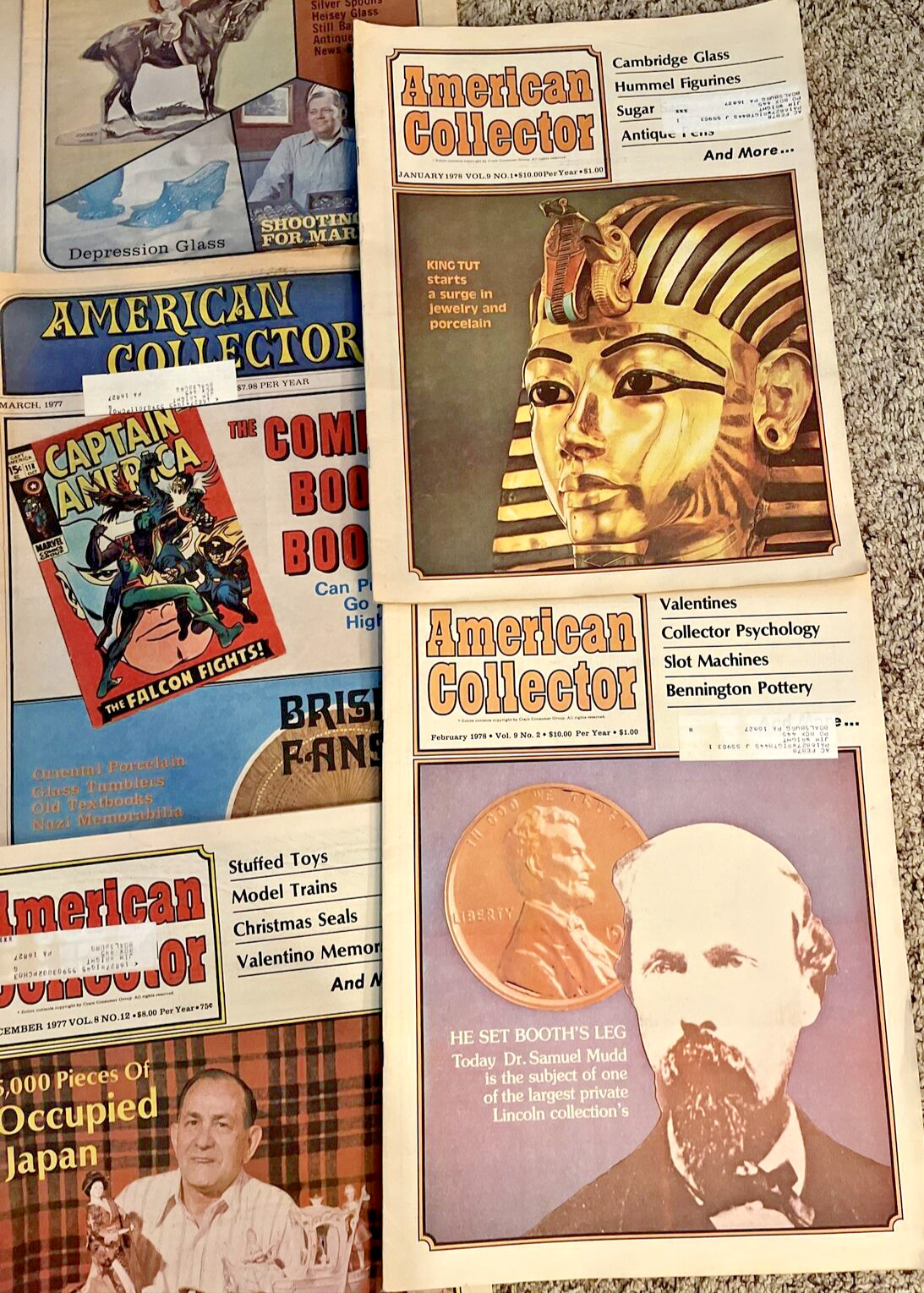 LOT Of 20 “American Collector” Magazines 1976-77 Occupied Japan Carnival Glass