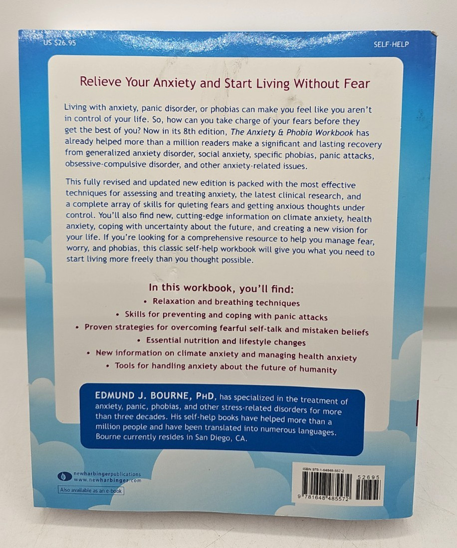 The Anxiety And Phobia Workbook 8th Edition Edmund J. Bourne Paperback