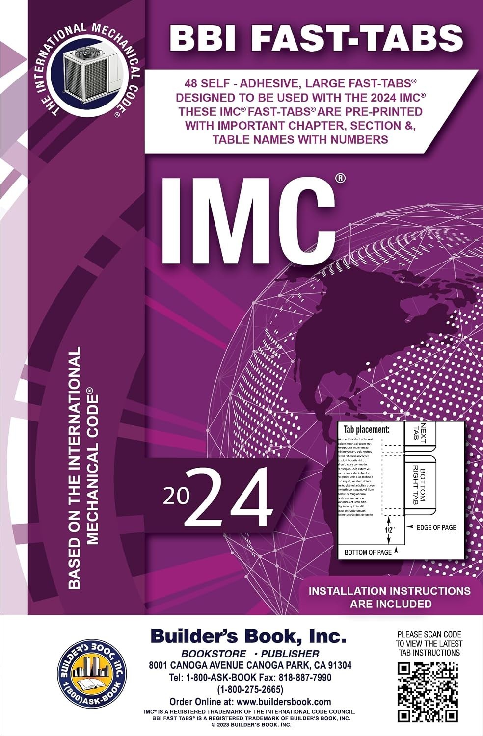 2024 International Mechanical Code (IMC) Fast-Tabs INDEX TABS ONLY!