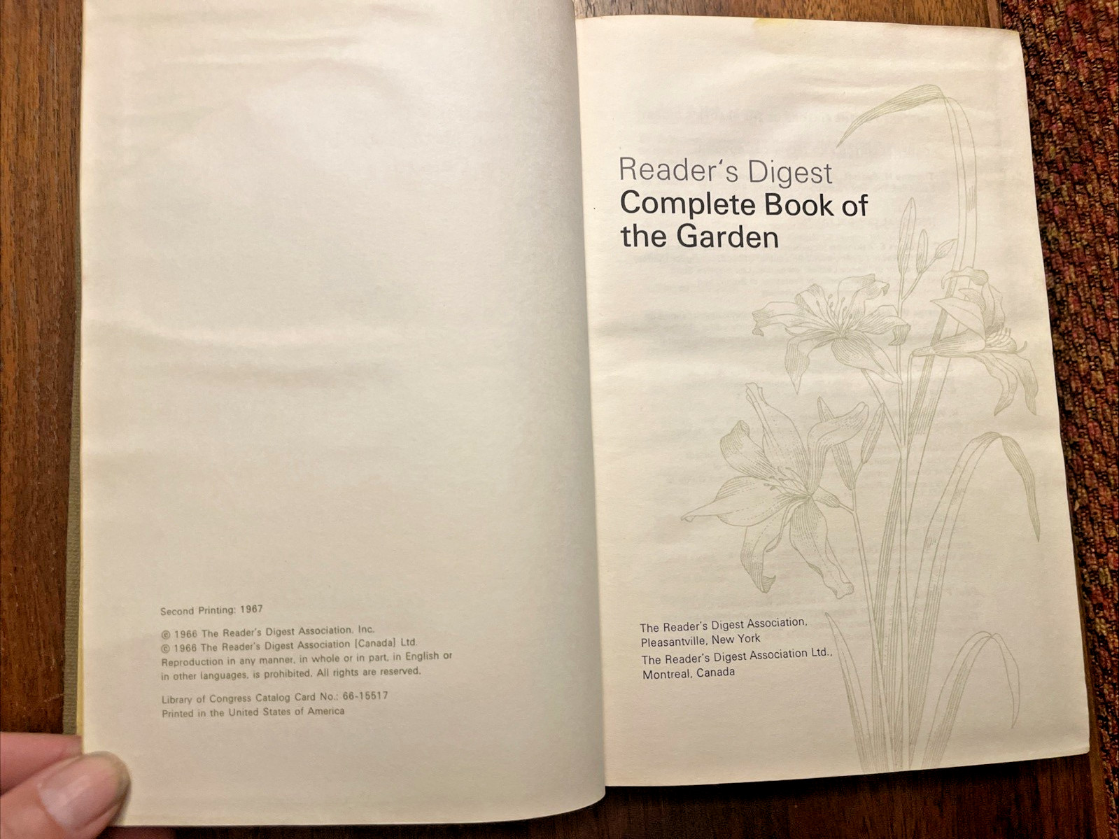 READER’S DIGEST COMPLETE BOOK OF THE GARDEN – 1967 – HC 896 PAGES – VINTAGE