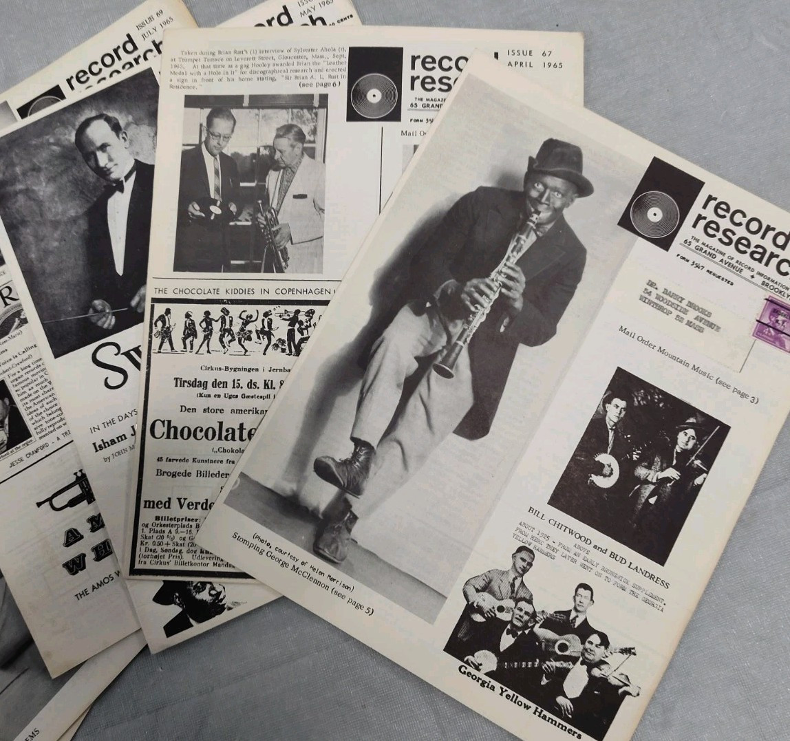 Record Research Magazine Statistics Information 1965 Lot Of 7 Issues 78 45 RPM