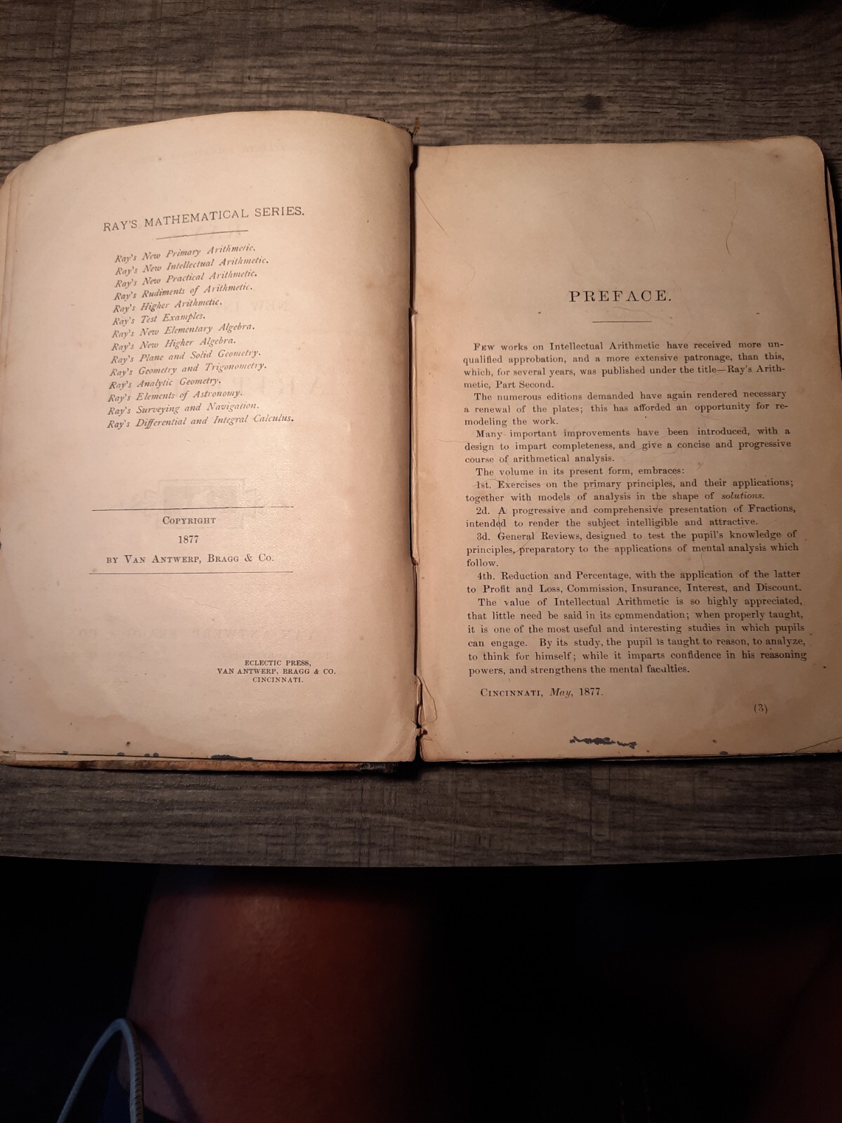Antique Ray’s New Practical Arithmetic Eclectic Educational Series 1877