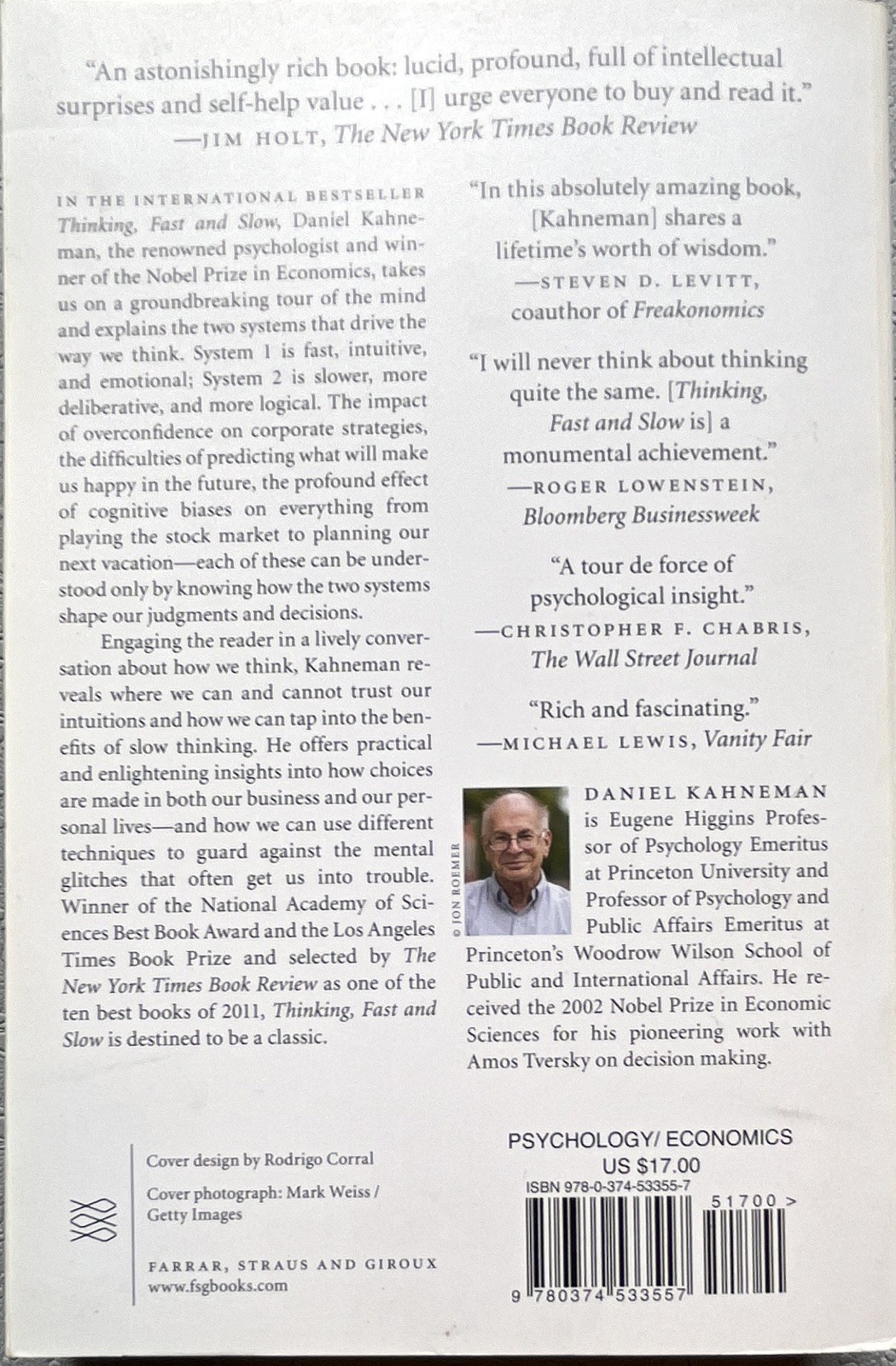 Thinking, Fast and Slow by Daniel Kahneman | BUY 3 BOOKS GET FREE SHIPPING