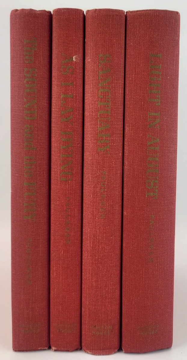 Vintage William Faulkner Book Lot 4 Random House Hardcovers Southern Gothic