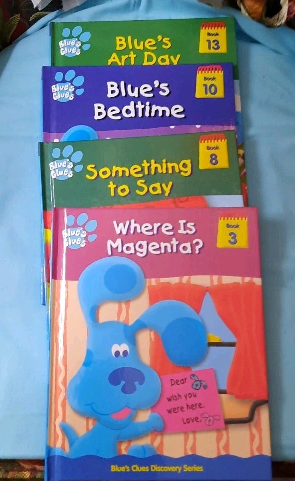 Blue’s Clues Discovery Series Lot of 4 Books 3 8 10 11 Viacom 2000 Hardcover