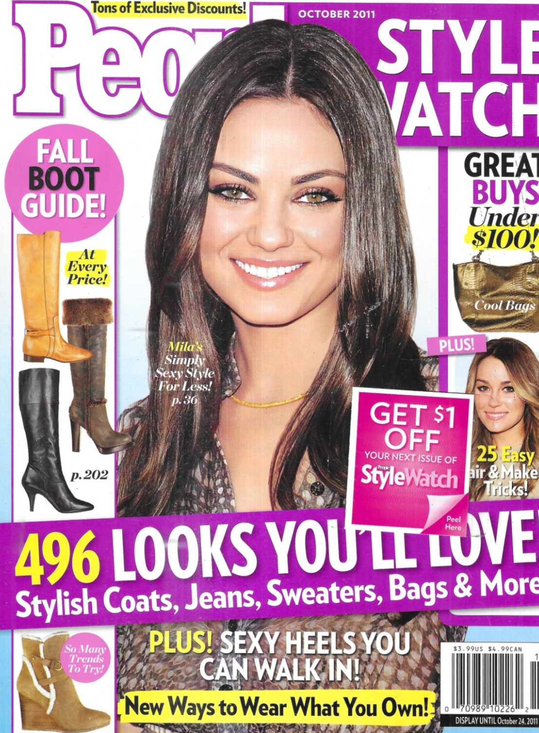 People Style Watch Magazine Mila Kunis Budget Style Fall Boot Guide Shoes 2011