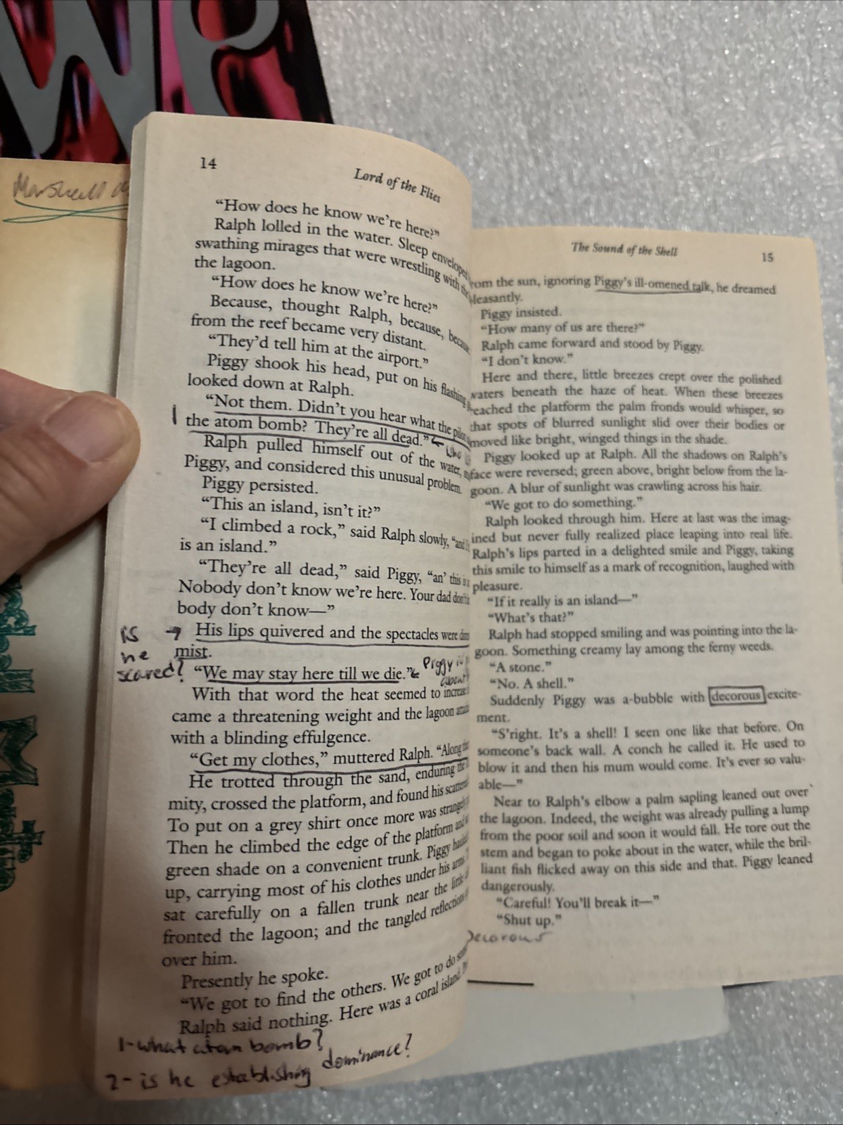 Lot of 5 Dystopian mass market pocket sized paperback books (one is underlined)