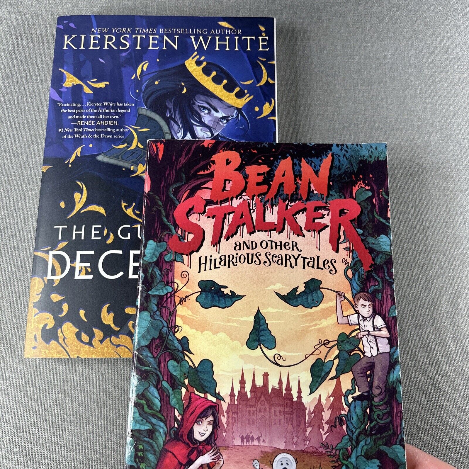 Kiersten White 2 Trade Paperback Book Lot Guinevere Deception & Bean Stalker