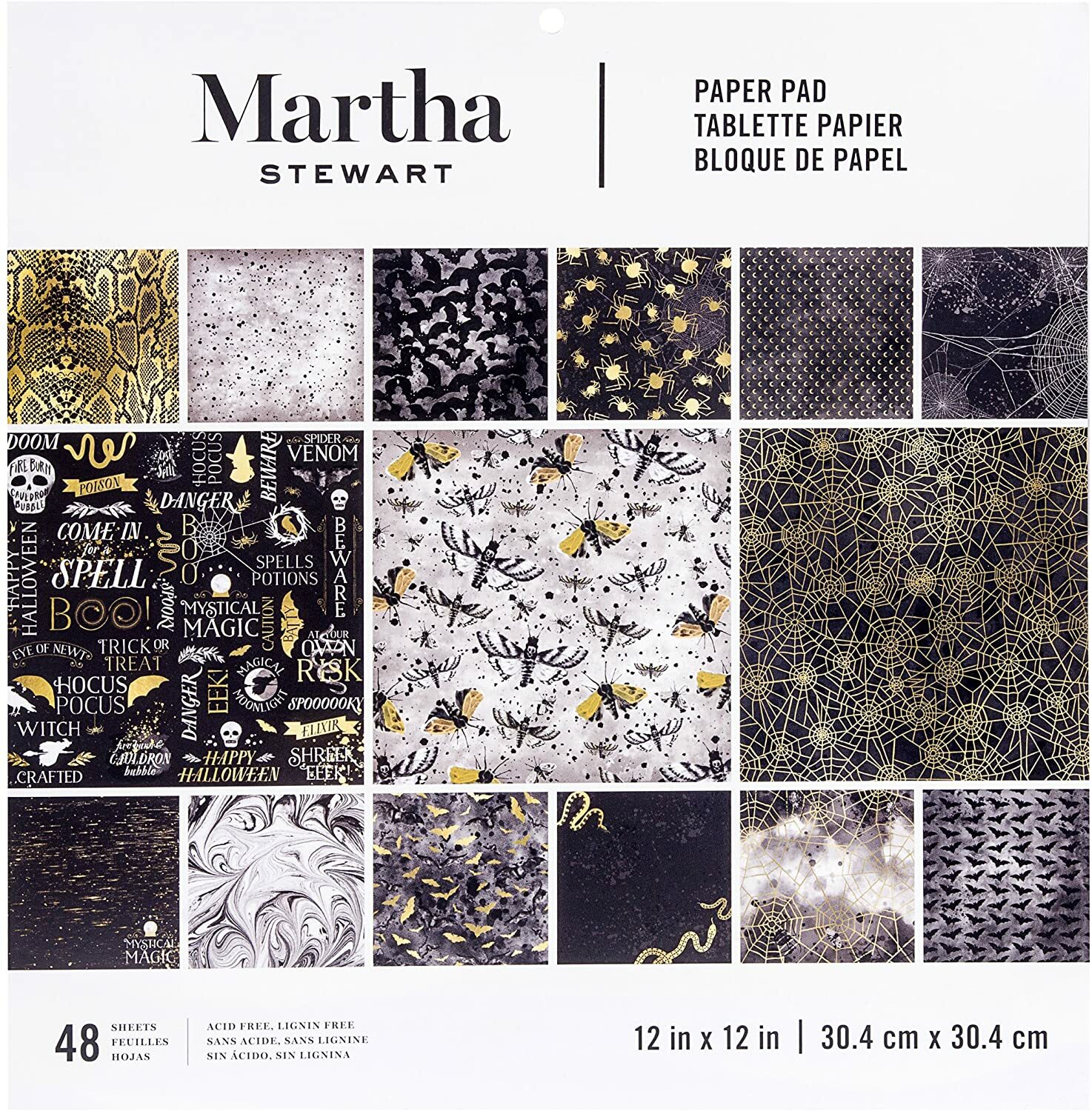 Martha Stewart Crafts® Paper Pad 12 x 12 Paper Pad Halloween Elegant 48 Pages