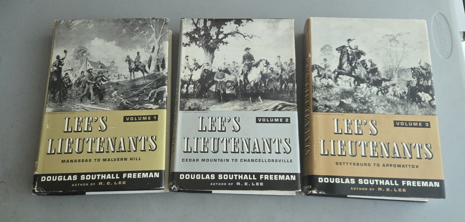 Lee’s Lieutenants 3-Volume Set by Douglas Southall Freeman 1942-44 Edition