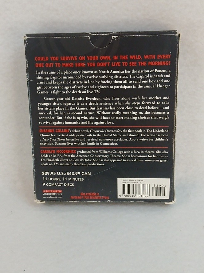 Suzanne Collins The Hunger Games Audio CD Unabridged Dystopian Action Suspence