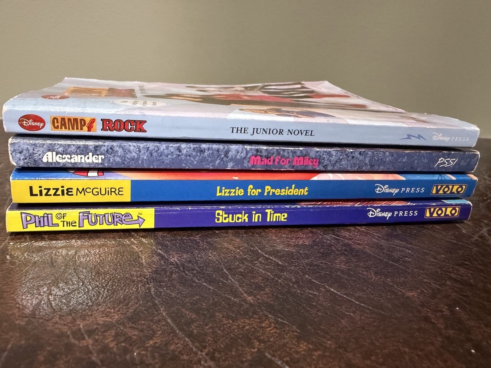Lot of 4 Y2K 2000s Books – Miley, Lizzie McGuire, Phil Of The Future, Camp Rock