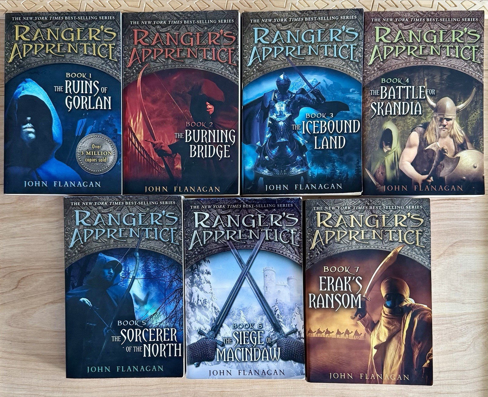 Ranger’s Apprentice Series Set of 7 Books Lot 1-7 by John Flanagan Royal Ranger