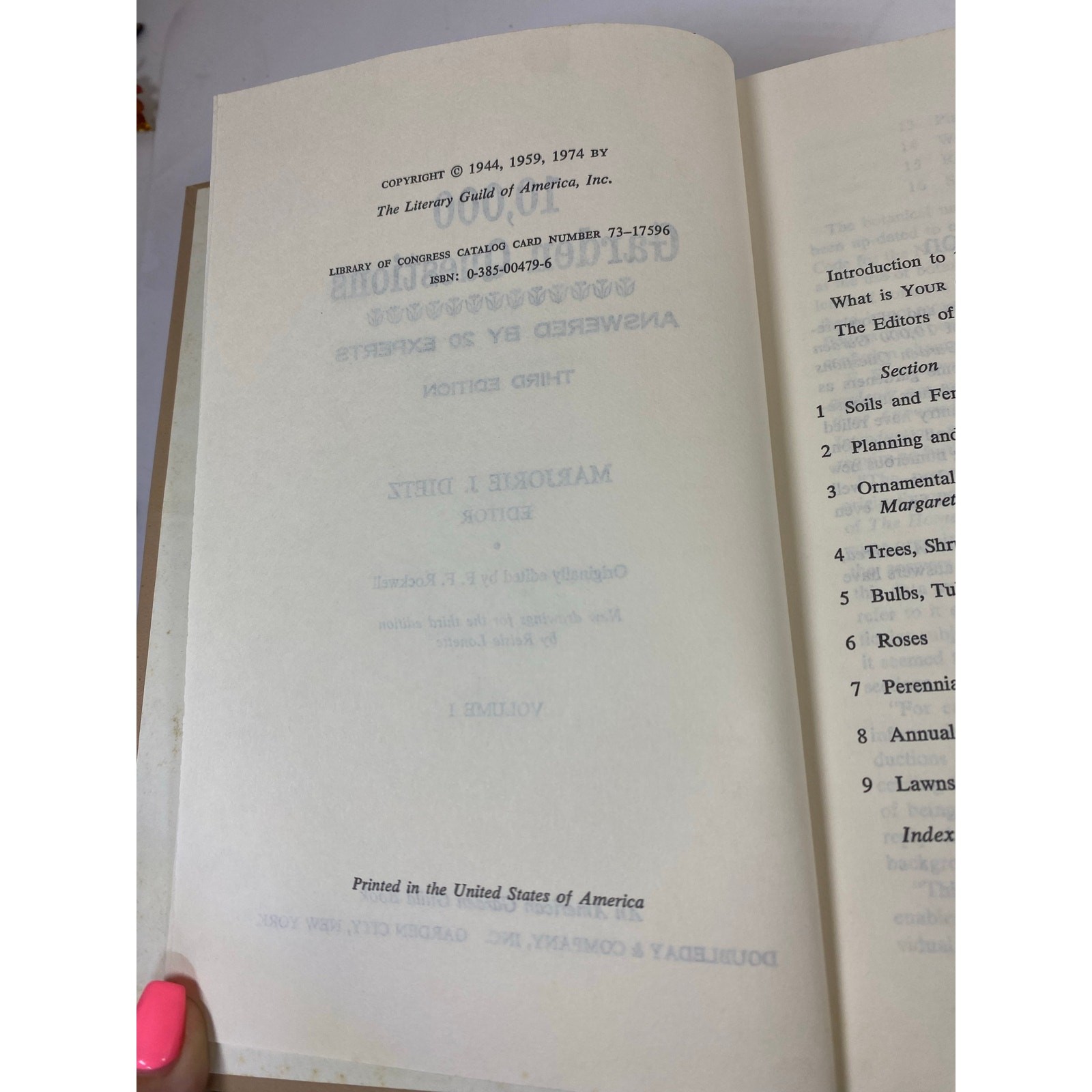 10000 Garden Questions Answered By 20 Experts 1974 Vol 1 Gardening Landscaping