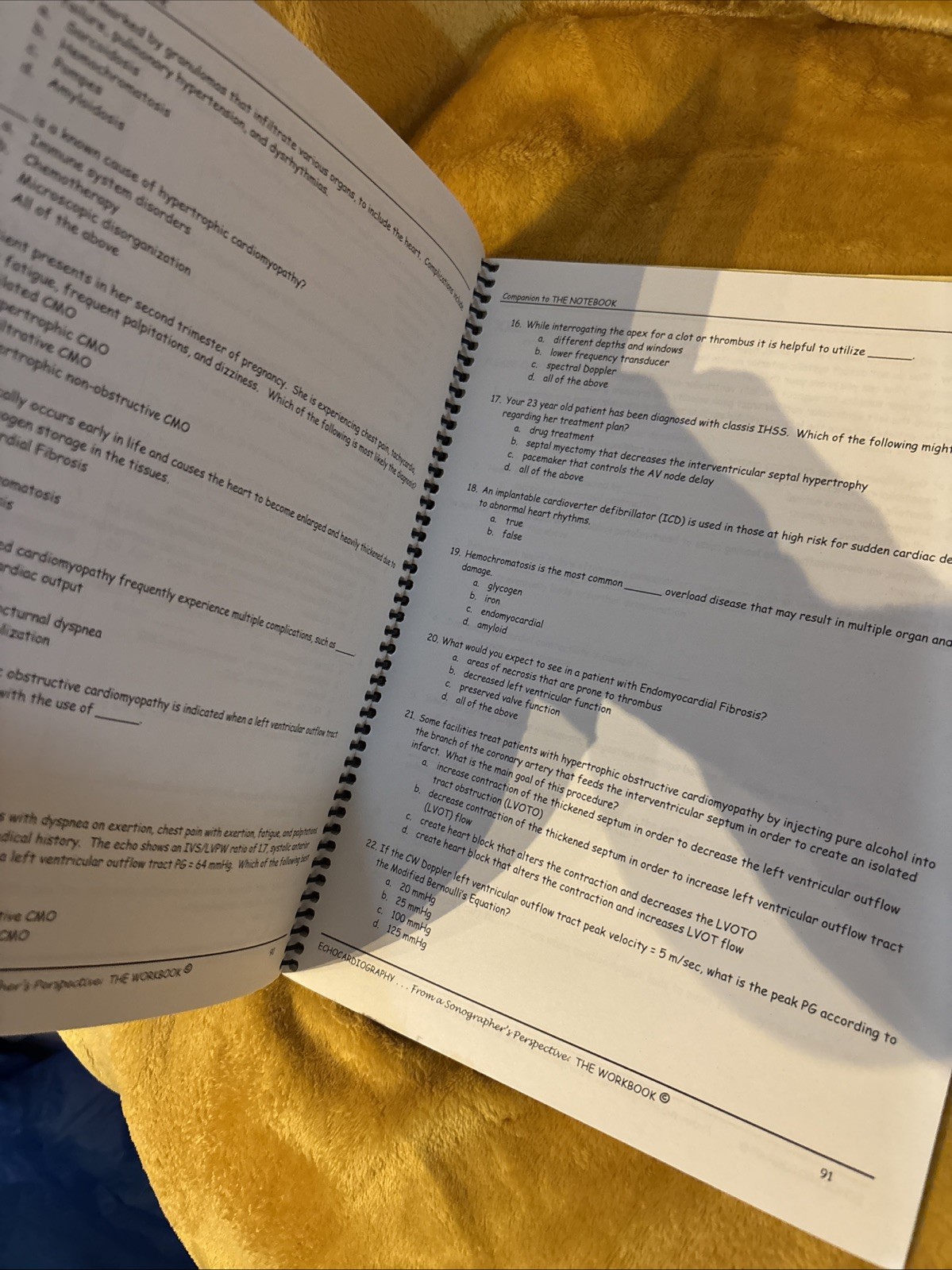 Echocardiography Notebook 6.5 Spiral by Susan King DeWitt VG