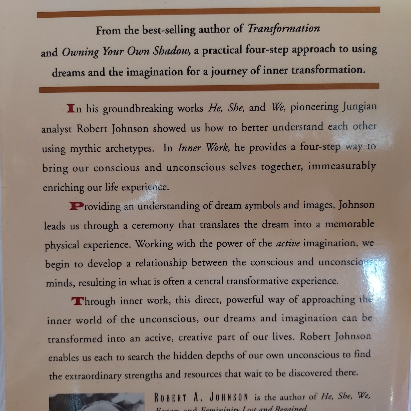 Robert A. Johnson Inner Work Using Dreams Active Imagination Paperback 1989
