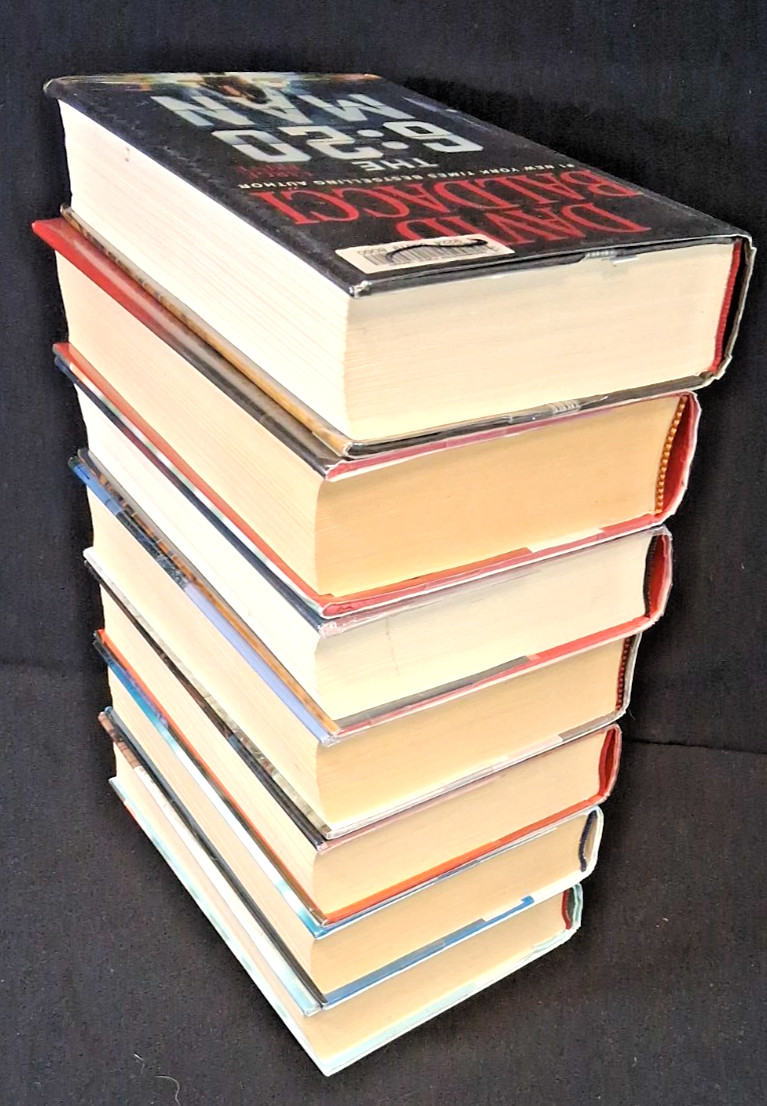 Lot 7 David Baldacci Novels Hardcovers Various LARGE PRINT Ex Lib. GHPL
