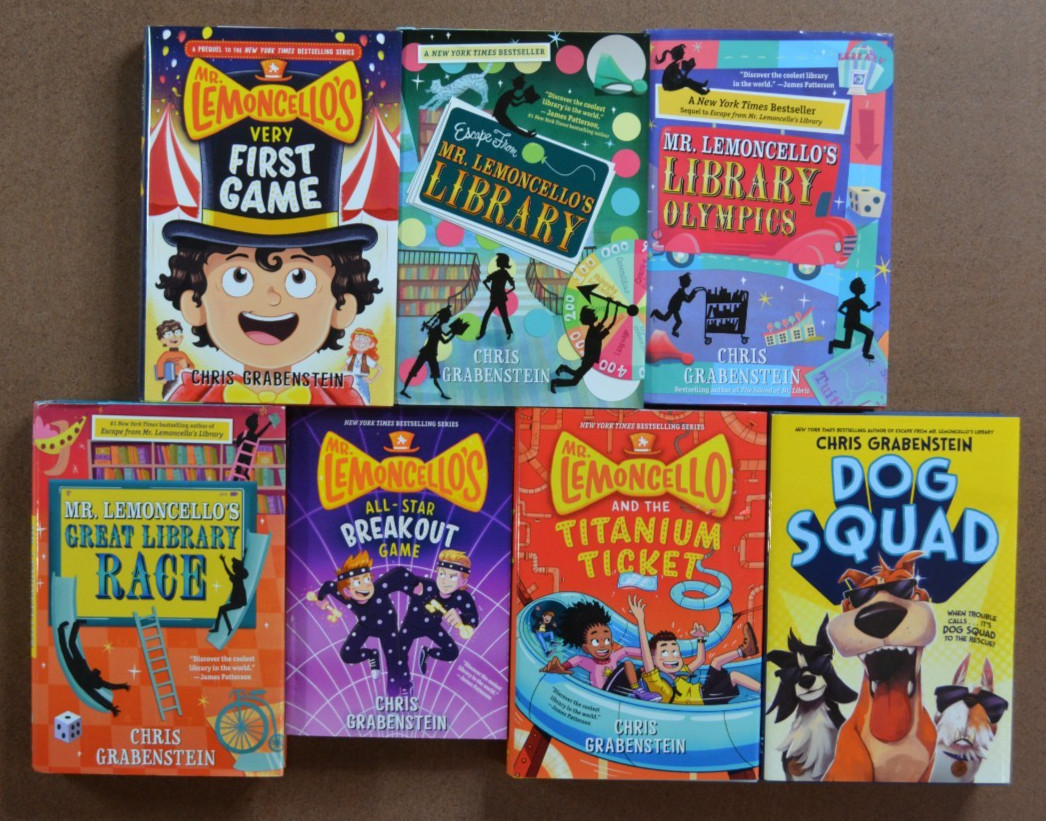 Lot of 7 Escape from Mr. Lemoncello’s Library Book Series Chris Grabenstein