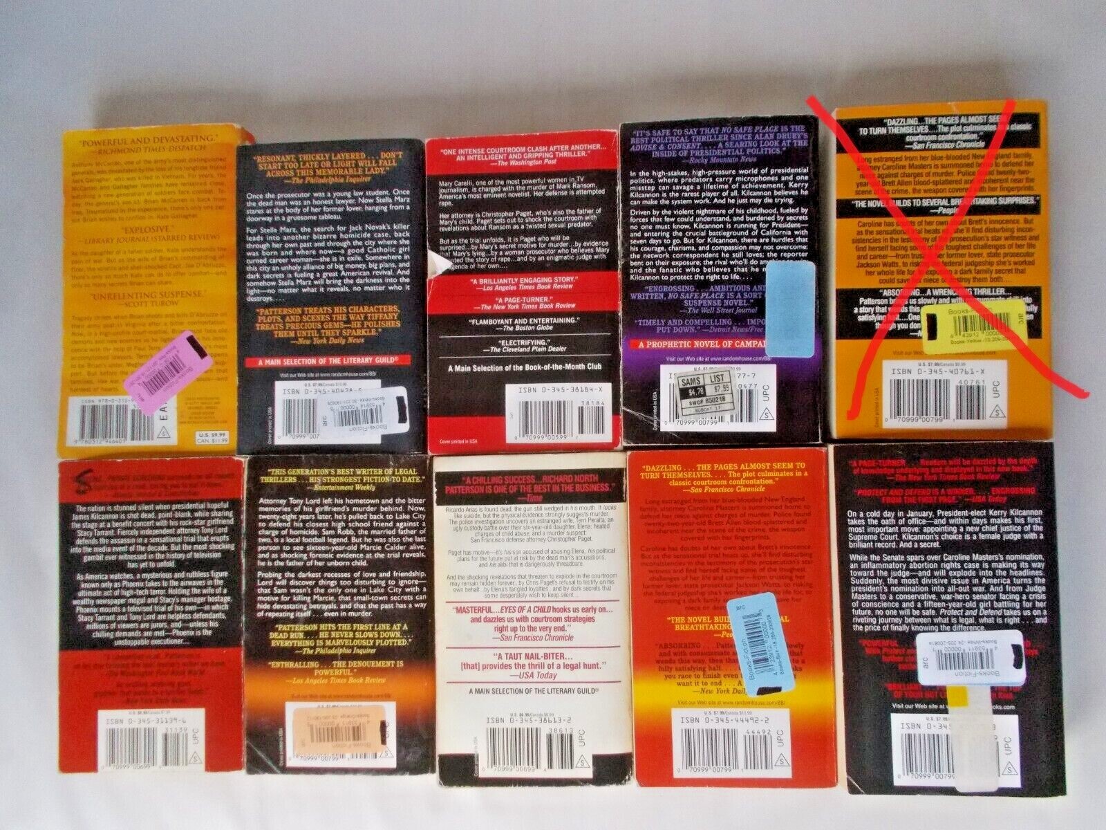 9 RICHARD NORTH PATTERSON # PB TONY LORD KERRY KILCANNON CHRISTOPHER PAGET