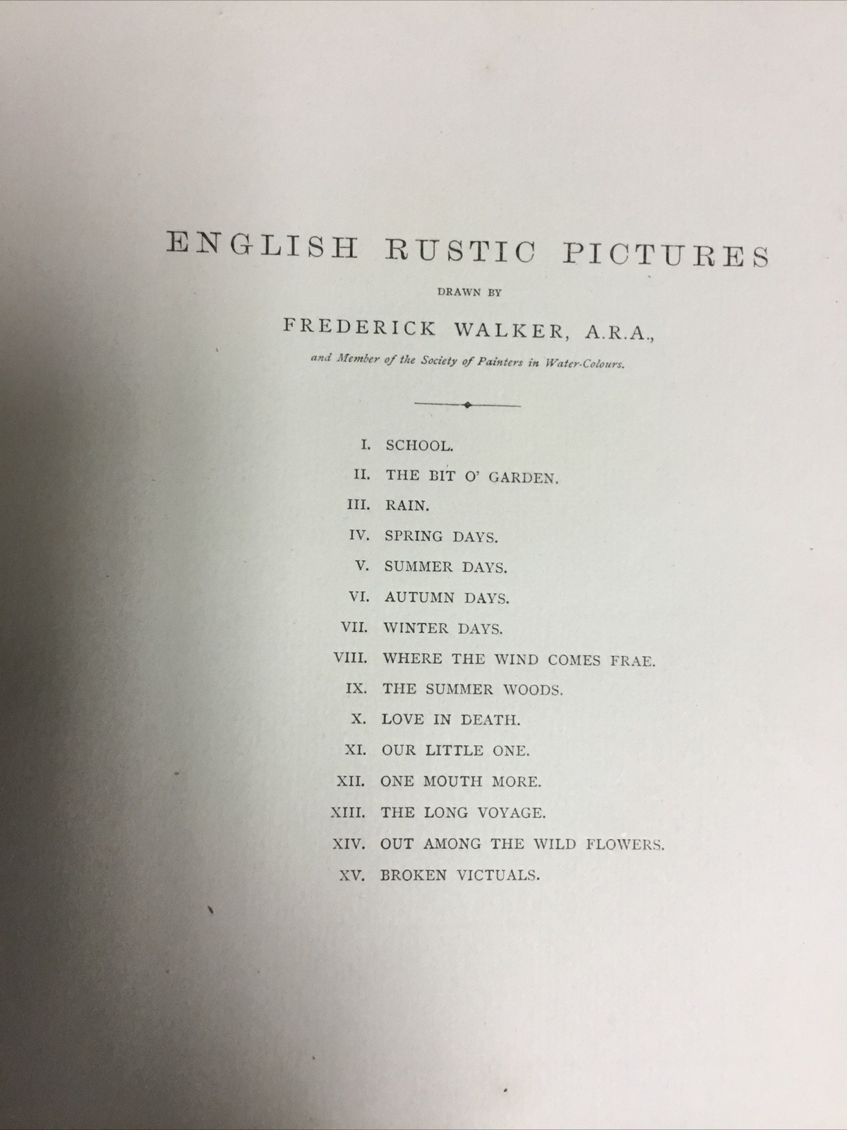 English Rustic Pictures Walker & Pinwell, India Proofs 1882