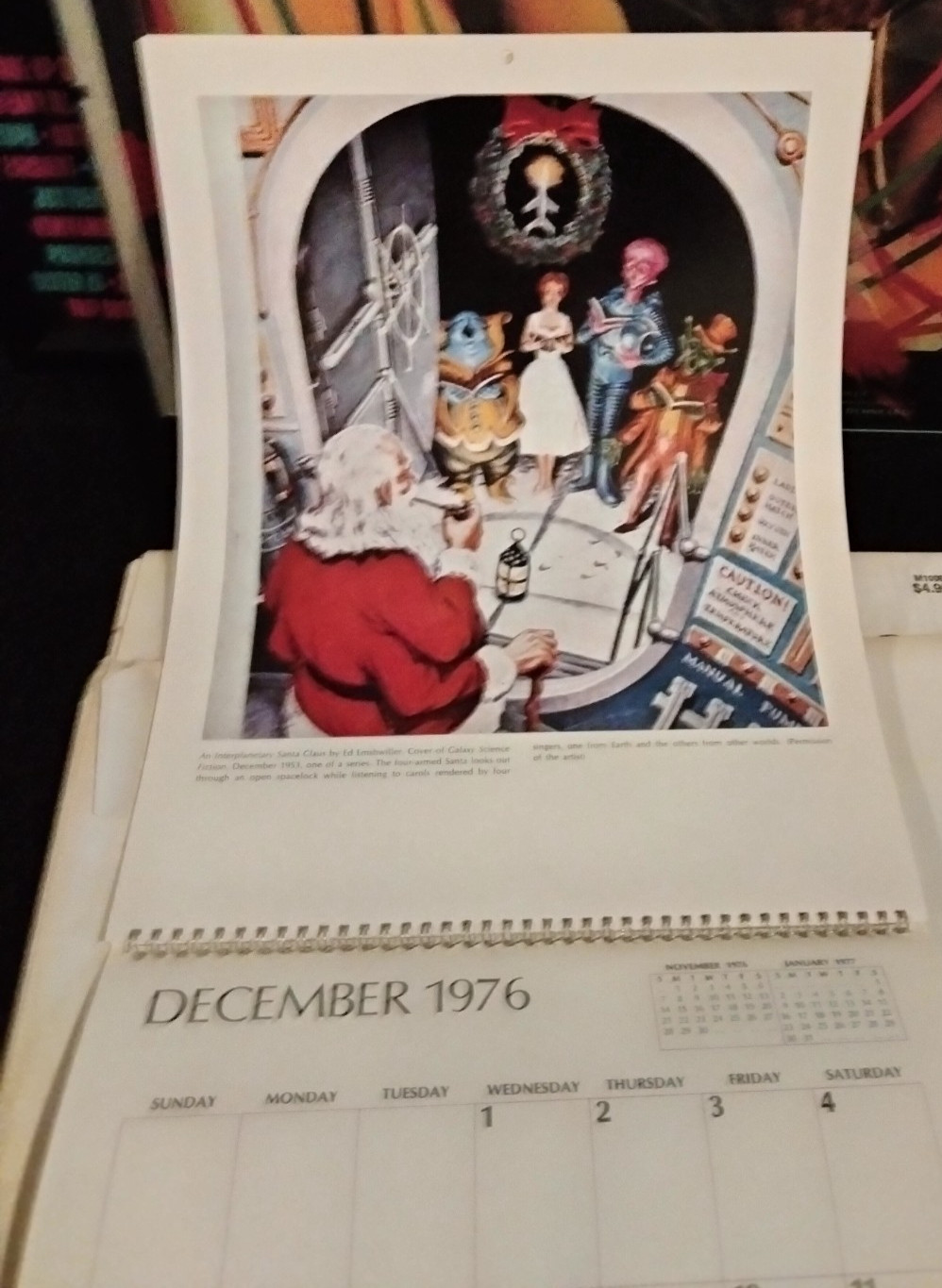 NEW SEALED THE WORLDS OF FANTASY CALENDAR 1976 SCIENCE FICTION VINTAGE ART SCIFI