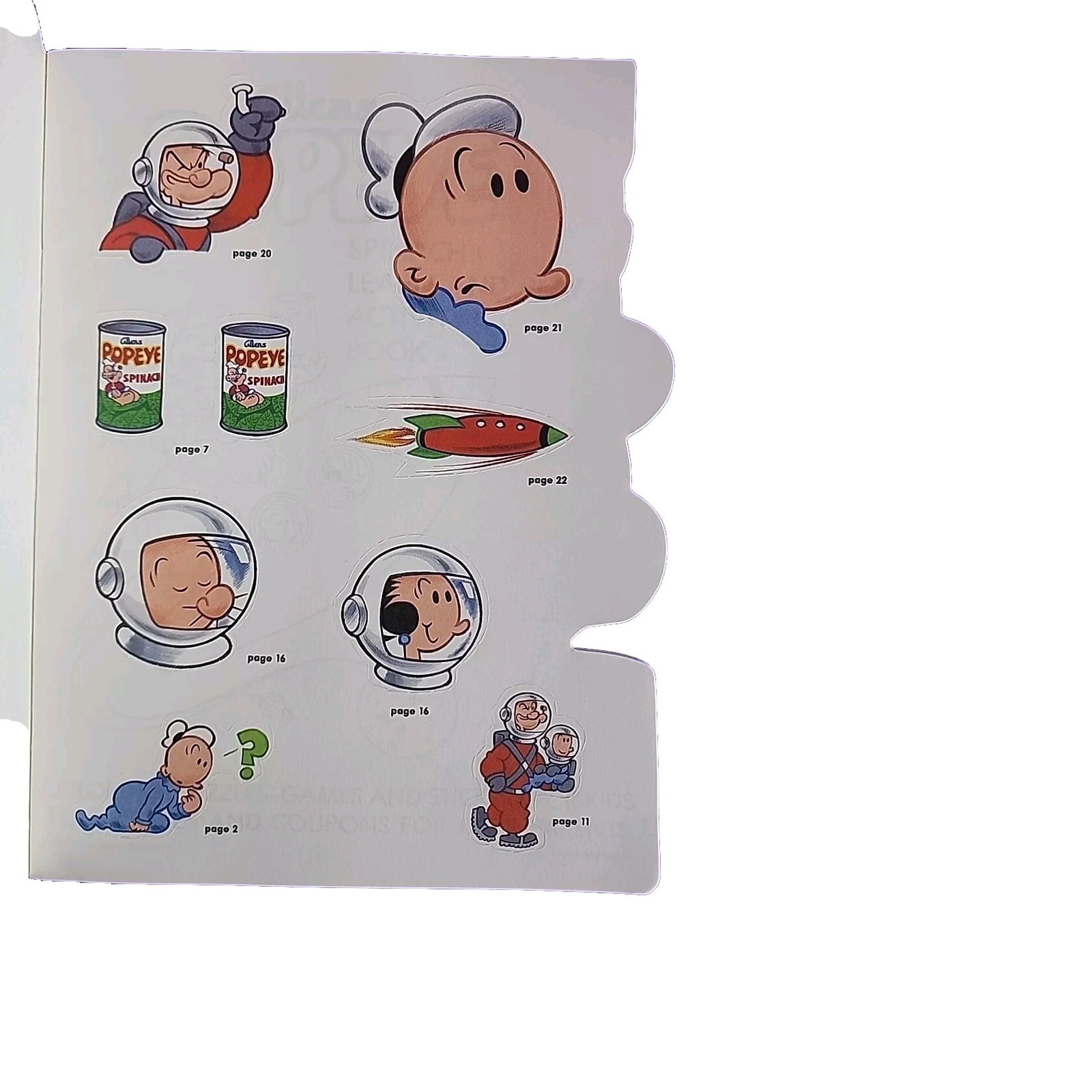 Popeye Learn and Play Activity Book 1985 Allens Complete Unused