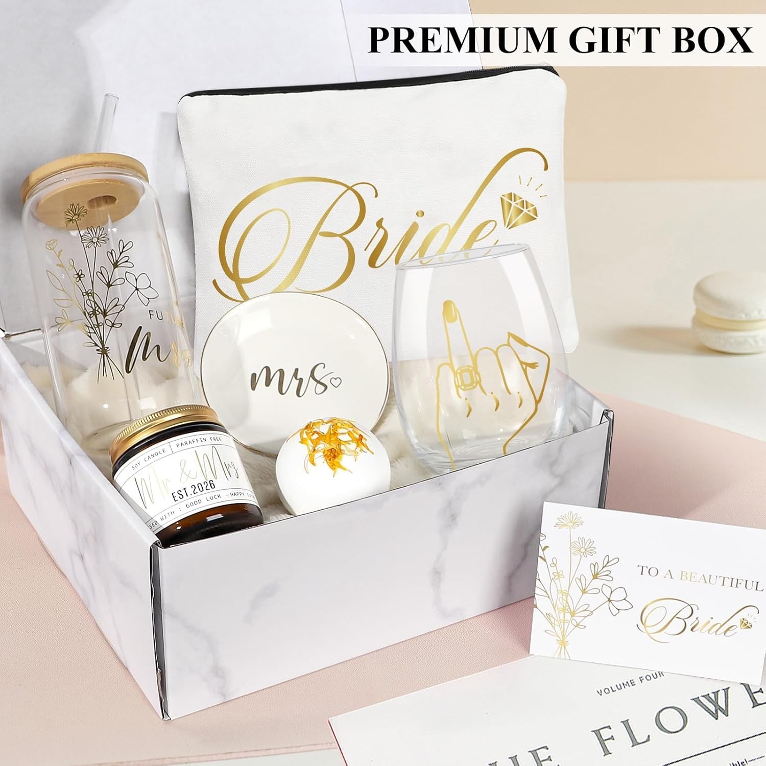 Elegant 7-Piece Bridal Shower Gift Set for Future Mrs – Romantic Keepsake