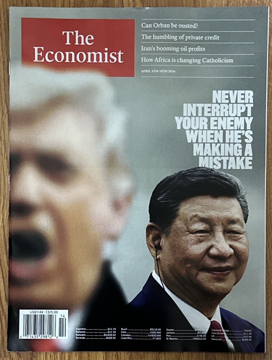 The Economist Magazine April 4 – 10 Th 2026 Never Interrupt Your Enemy