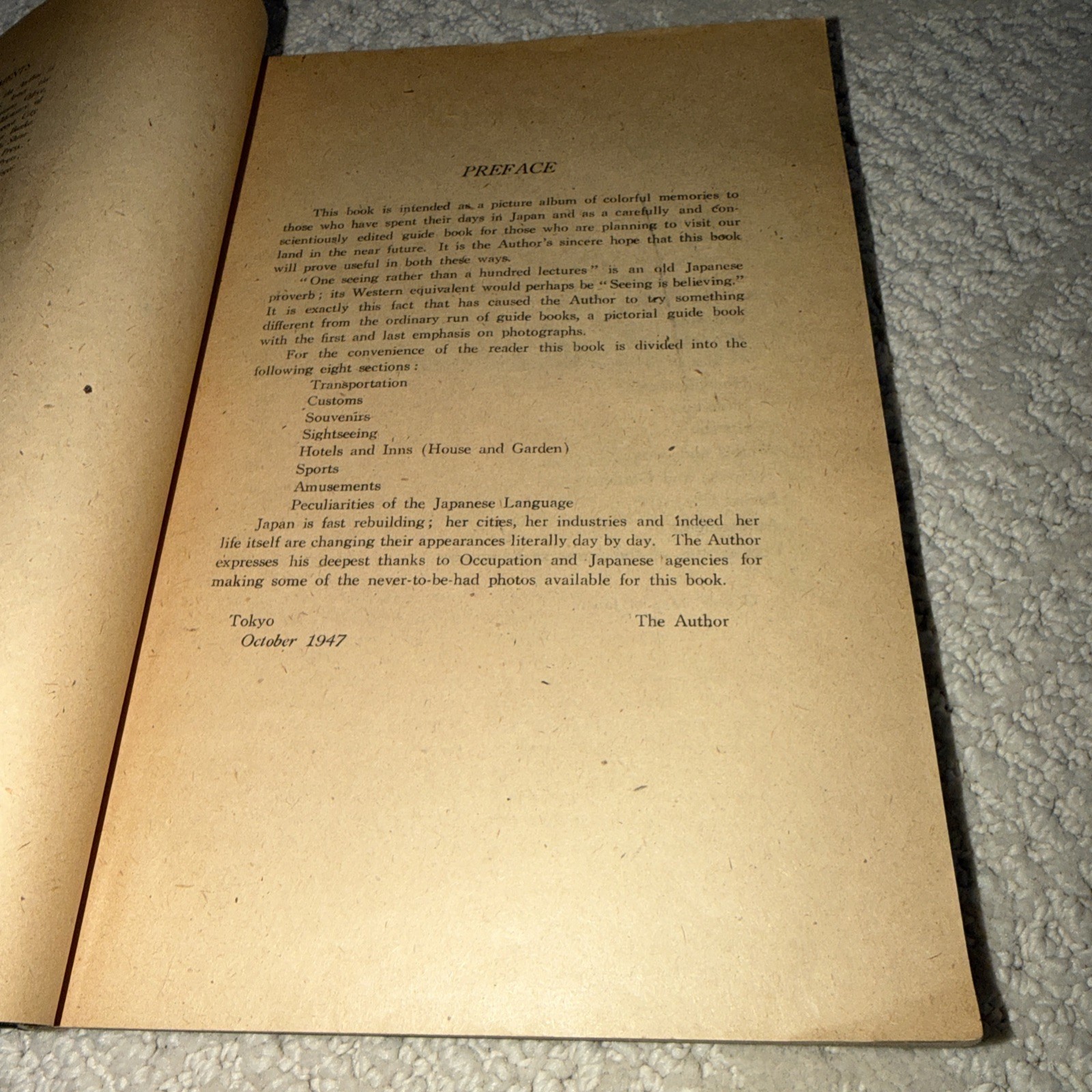 1948 A PICTORIAL GUIDE – JAPAN TODAY, Shodo Taki 371 pages / Douglas MacArthur
