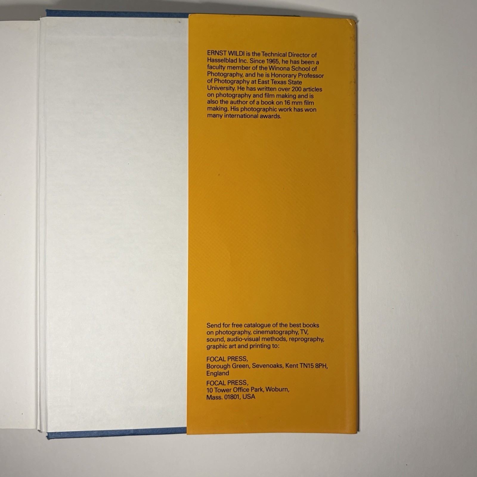 The Hasselblad Manual 2nd Edition Ernst Wildi 1982 Signed w/ Original Letter