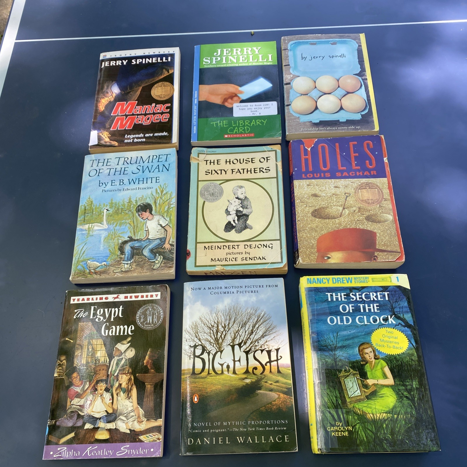 Lot of Young Adult Books- Autographed Maniac Magee, Jerry Spinelli, Louis Sachar
