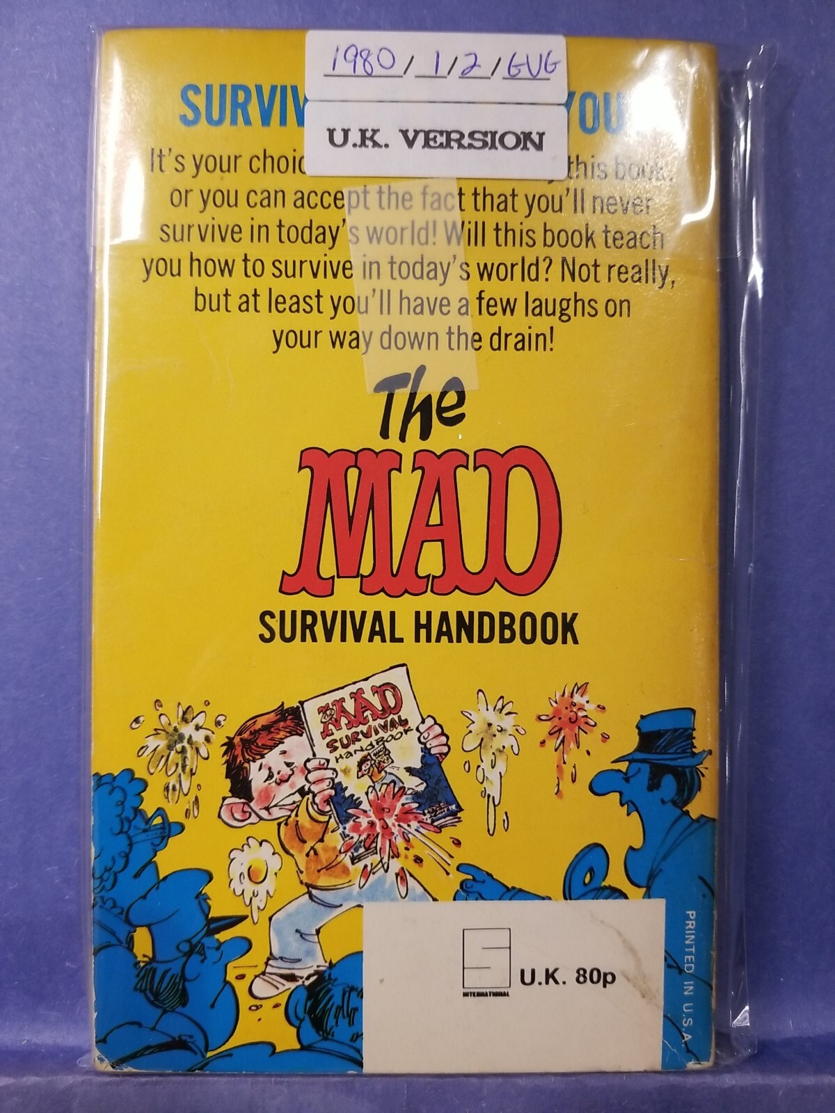 UNITED KINGDOM MAD Magazine Paperback Book: MAD SURVIVAL HANDBOOK 1980 2ND GVG