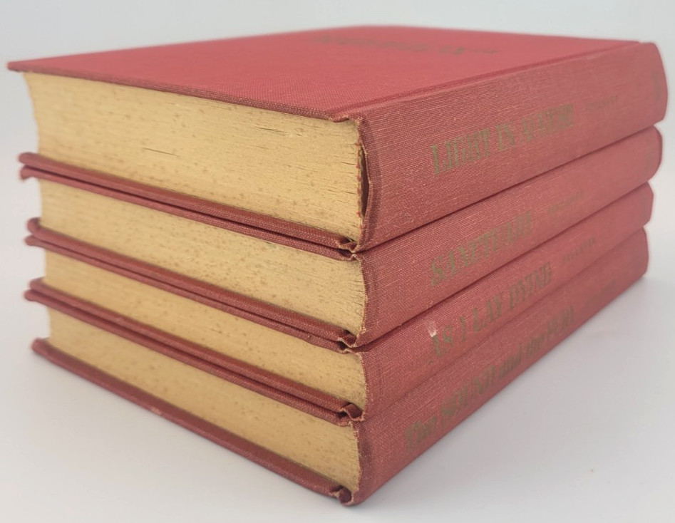 Vintage William Faulkner Book Lot 4 Random House Hardcovers Southern Gothic