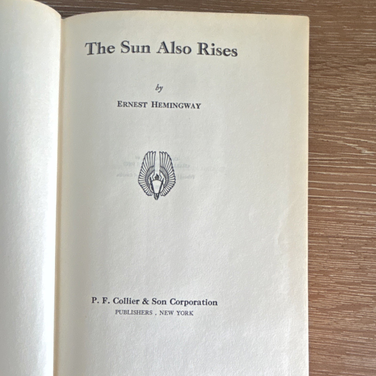 Ernest Hemingway The Sun Also Rises Hardcover P. F. Collier 1926 New York