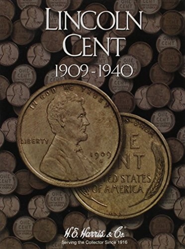 Lincoln Cents Folder 1909-1940 – Hardcover By H.E Harris – GOOD