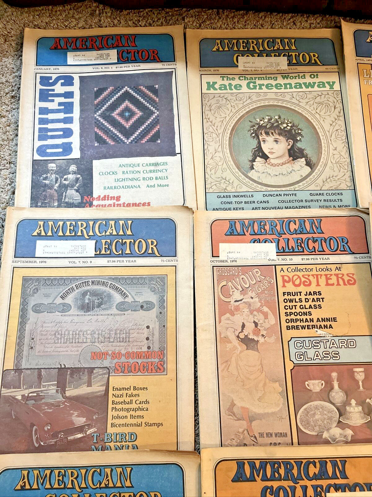 LOT Of 20 “American Collector” Magazines 1976-77 Occupied Japan Carnival Glass
