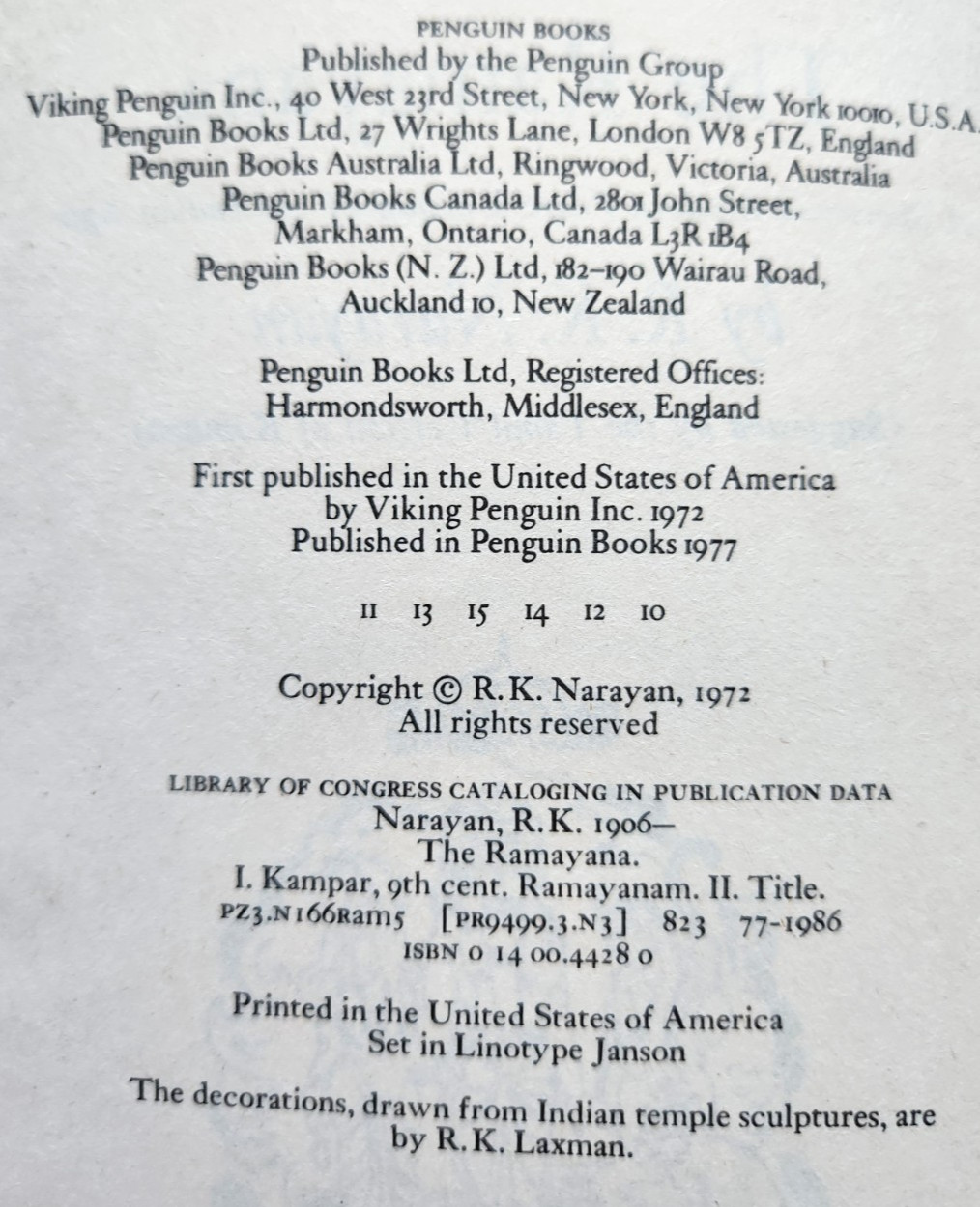 The Ramayana (Narayan)