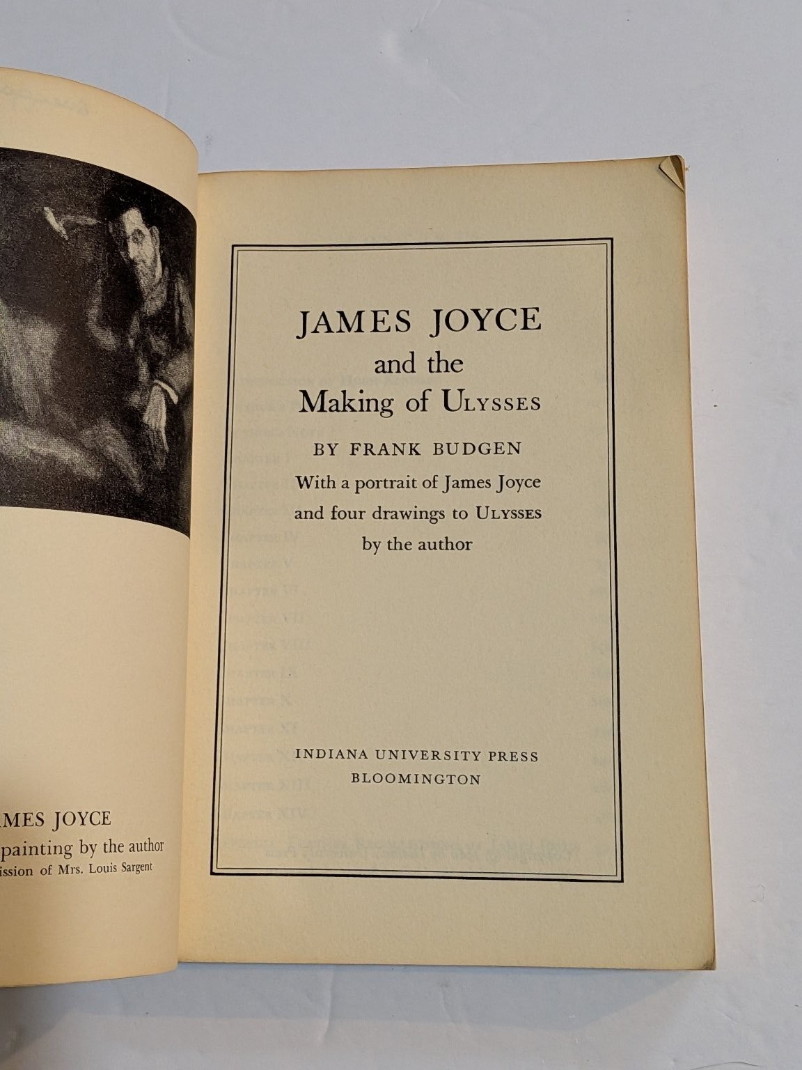 JAMES JOYCE AND THE MAKING OF ULYSSES Budgen 1960 Midland Book Illustrated