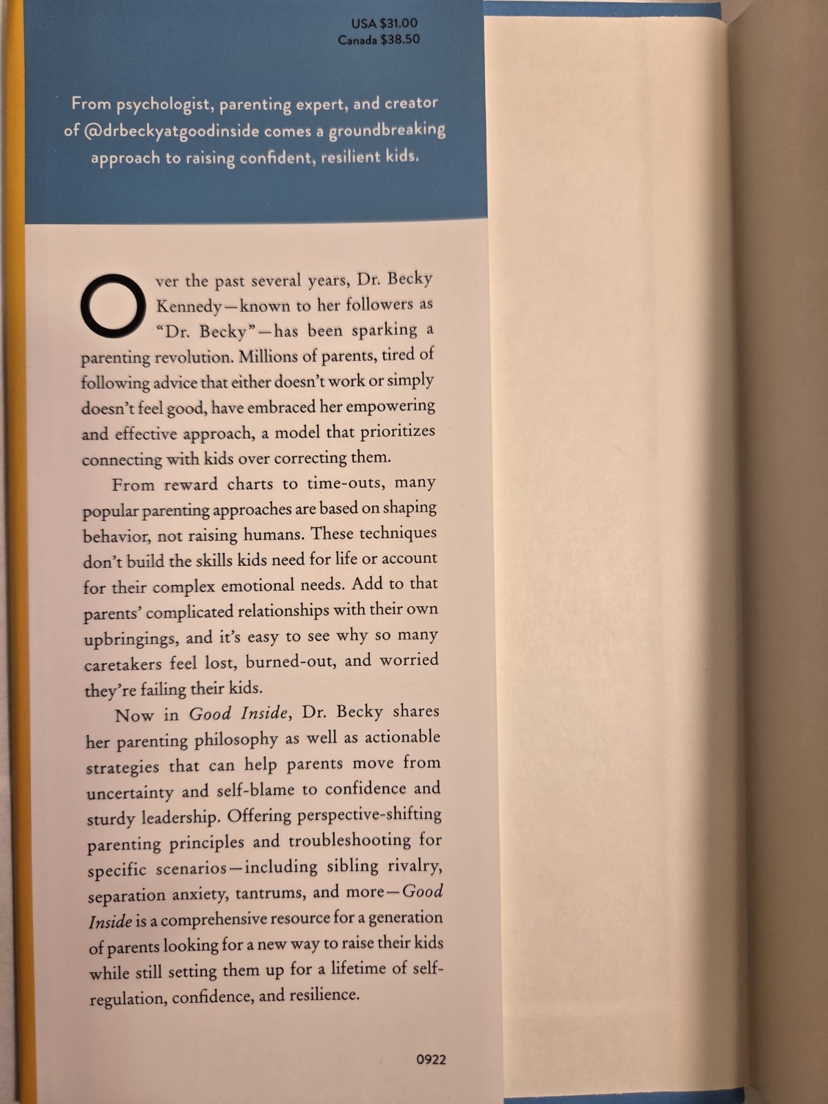 Good Inside – Dr. Becky Kennedy (Hardcover, 2022) Like New
